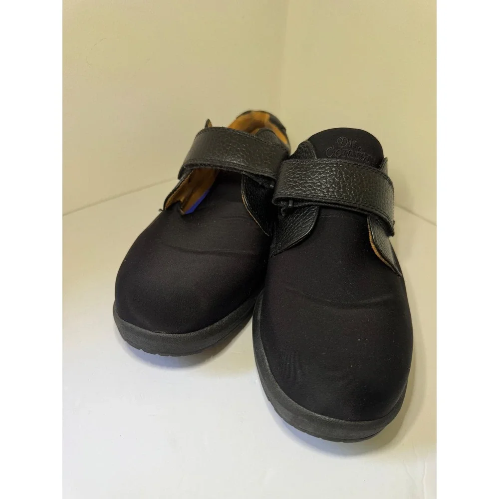 Dr. Comfort Brian X-Depth Mens 10.5 XW Black Leather Lycra Orthopedic Shoes 6910